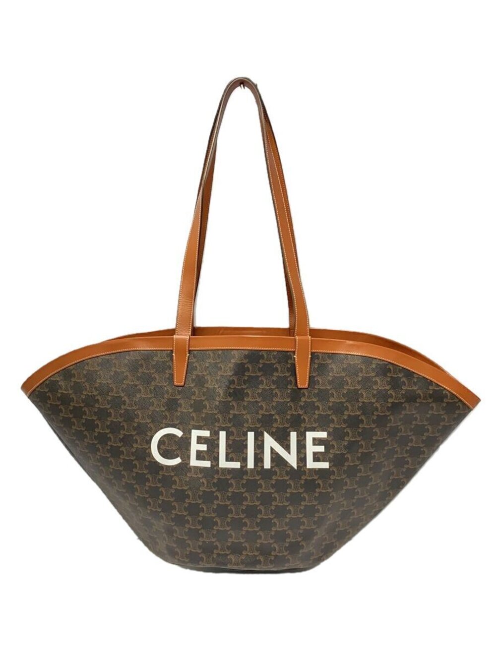 Celine Macadam Coated Canvas Tote Bag brown